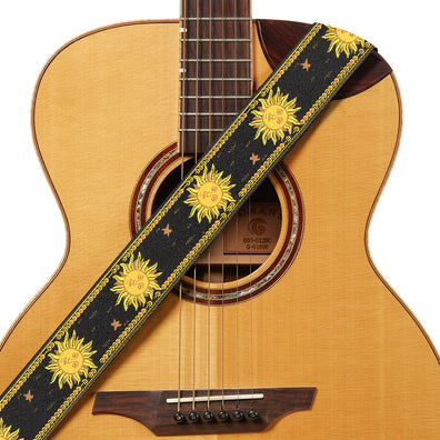 AMUMU Guitar Strap Sun Jacquard -CO21J-BK